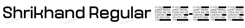 Shrikhand Regular 普通字体转换